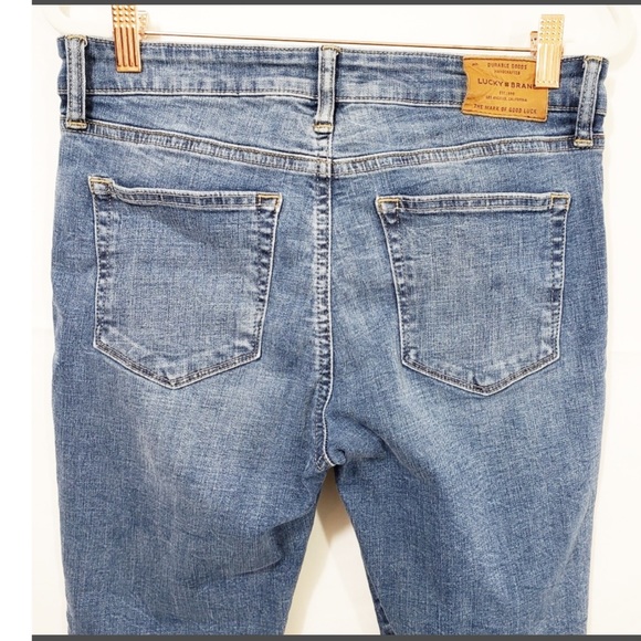 Lucky Brand Ava Skinny High Rise Raw Hem Jeans - Picture 9 of 13